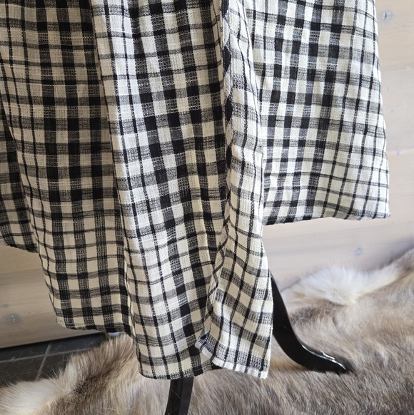 EUC Apiece Apart Lucinda Plaid Cotton Asymmetrical Midi Wrap Dress Size S - Picture 3 of 6